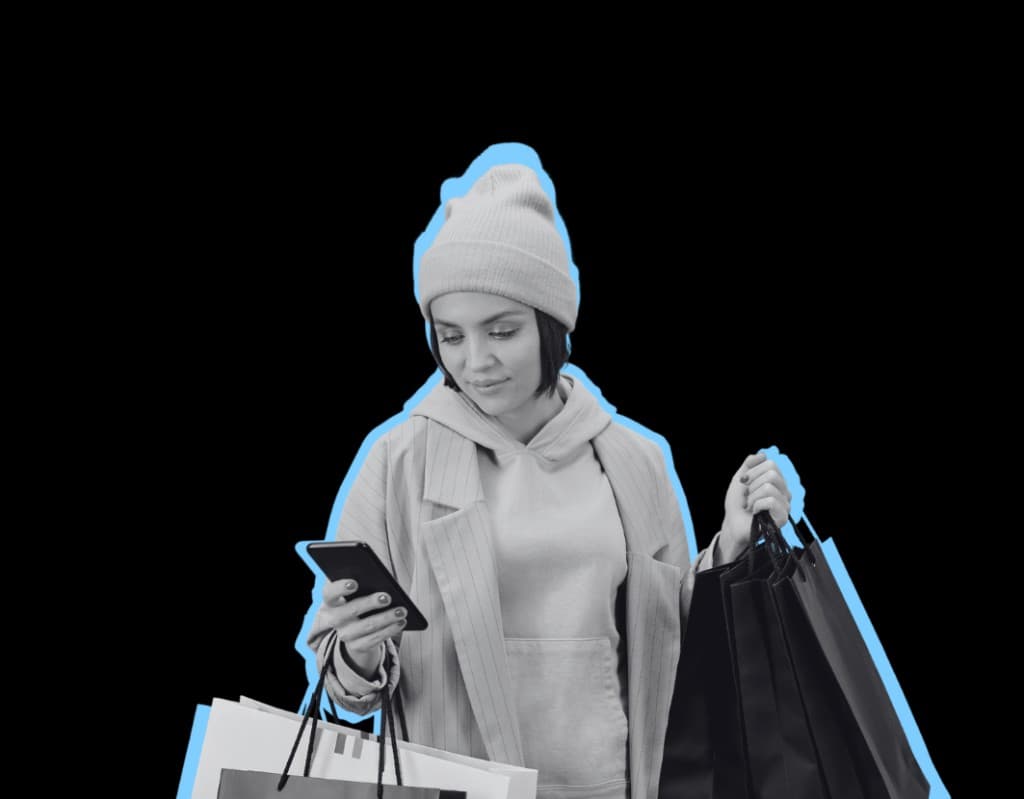 Customer using AI Assist to search for products on mobile