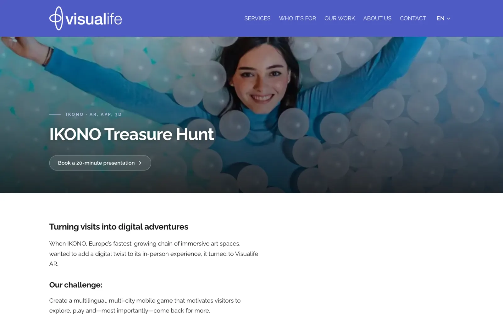 Visualife IKONO case study page